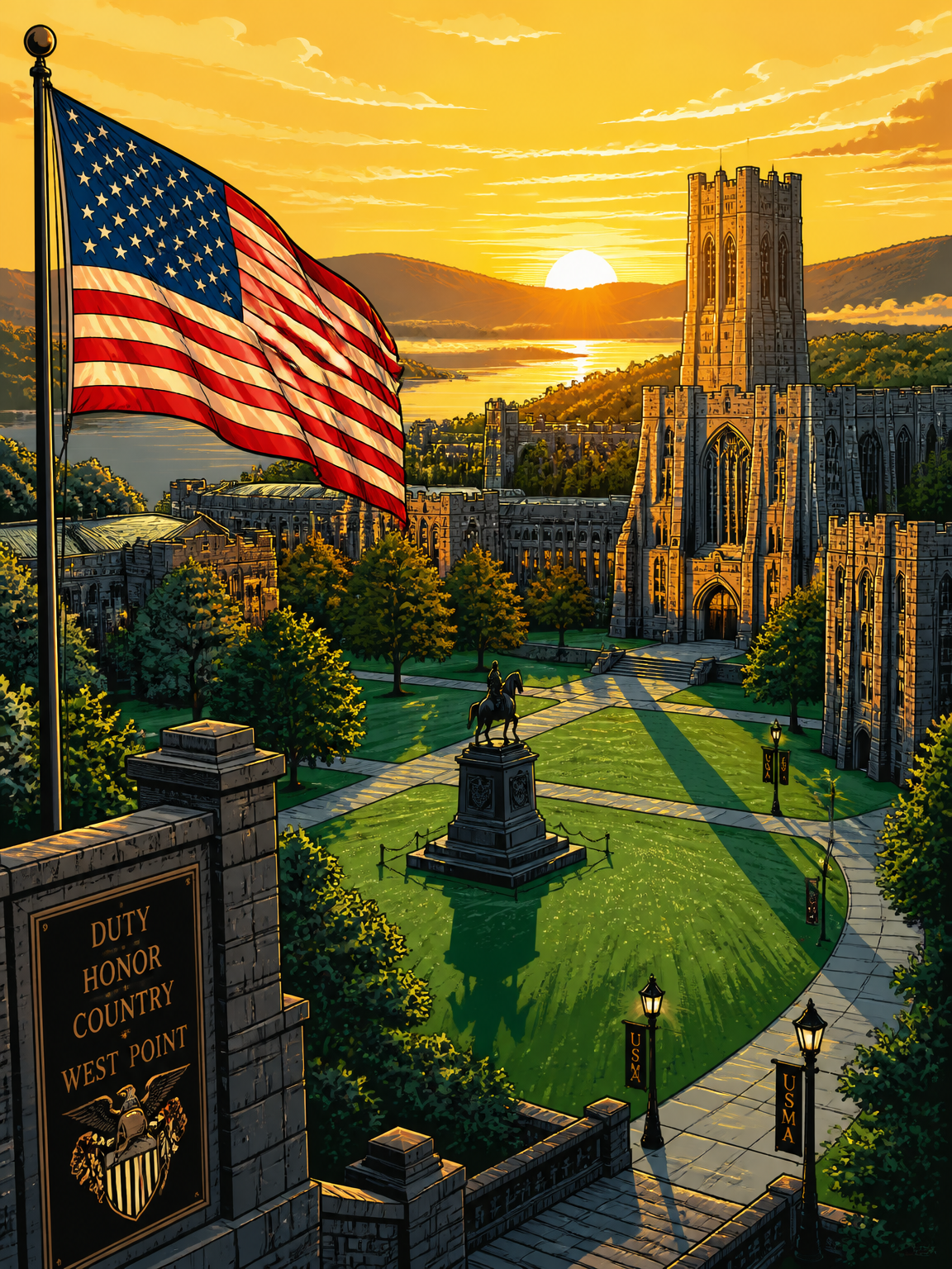 West Point at dawn